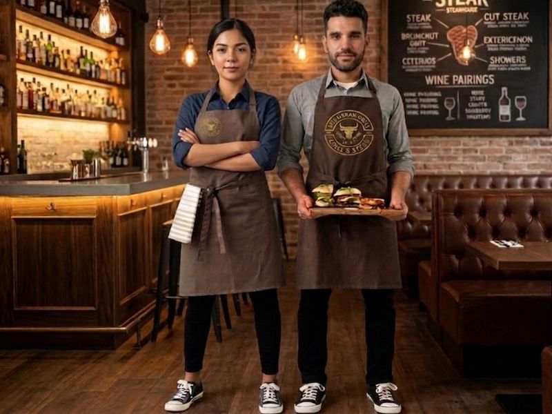 Delantal de cocina bordado