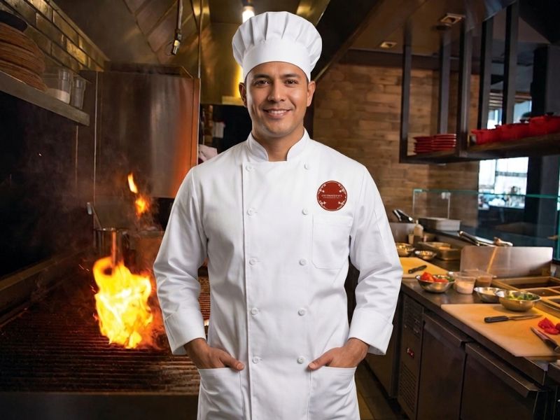 Uniforme de chef bordado